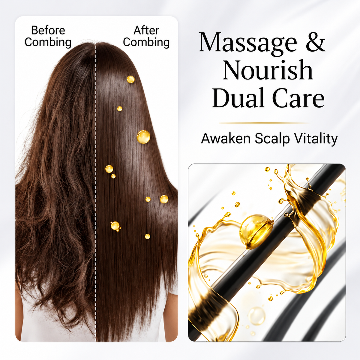 Nano Mist Hair Brush – Hydrating Scalp Massage & Detangling Comb