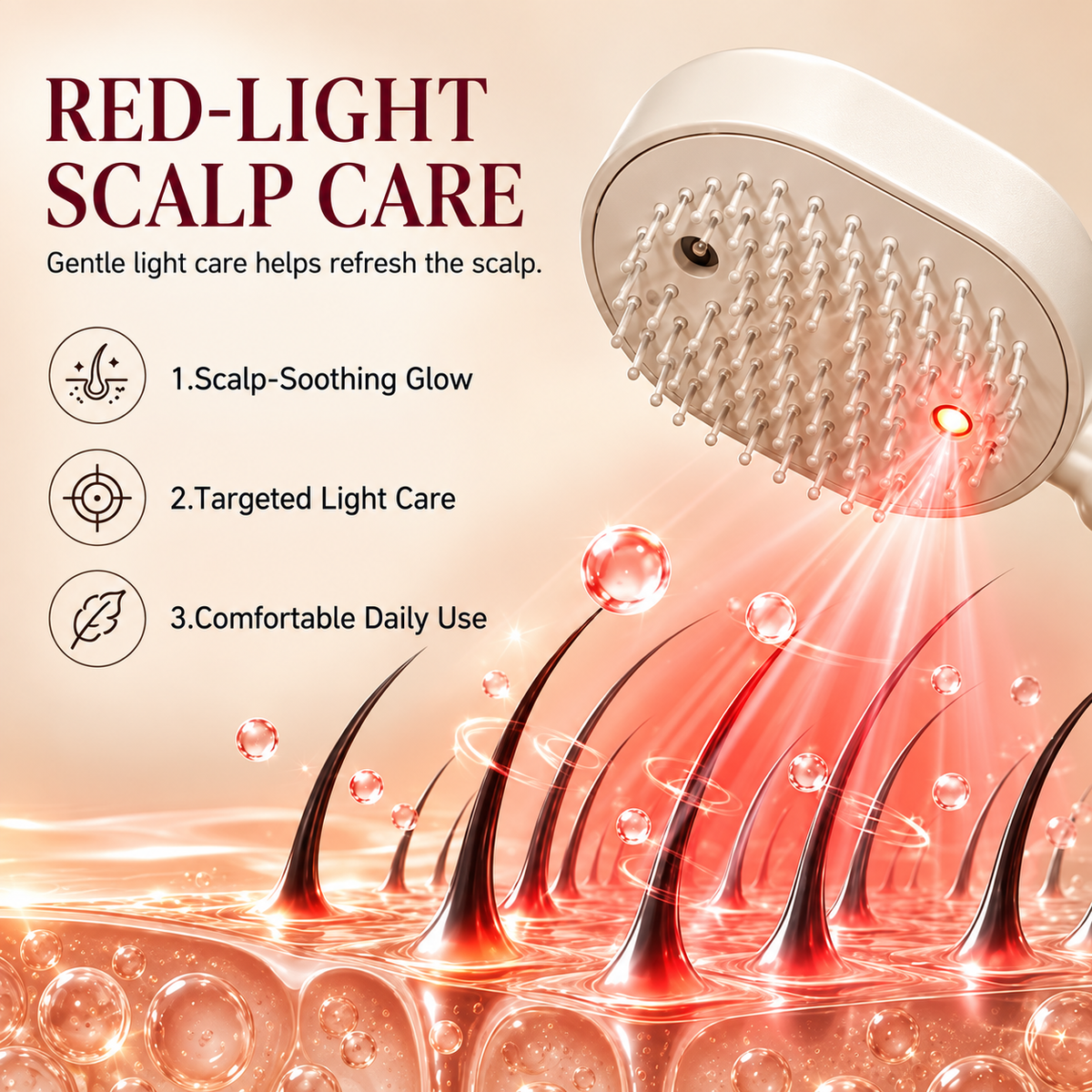 Nano Mist Hair Brush – Hydrating Scalp Massage & Detangling Comb