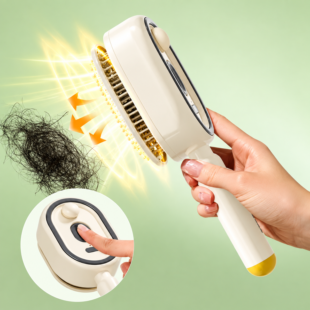 Nano Mist Hair Brush – Hydrating Scalp Massage & Detangling Comb